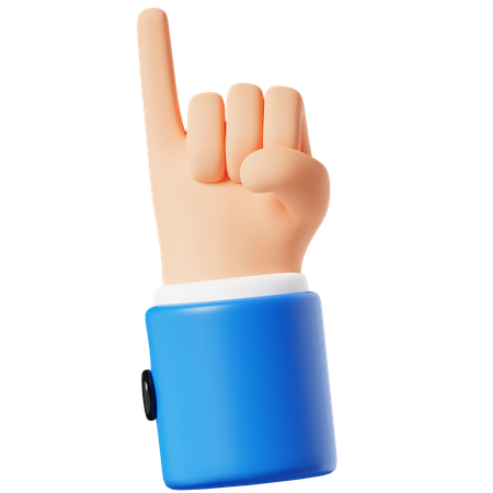 Promesa gesto de la mano pingkie  3D Icon