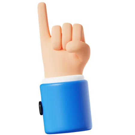 Promesa gesto de la mano pingkie  3D Icon