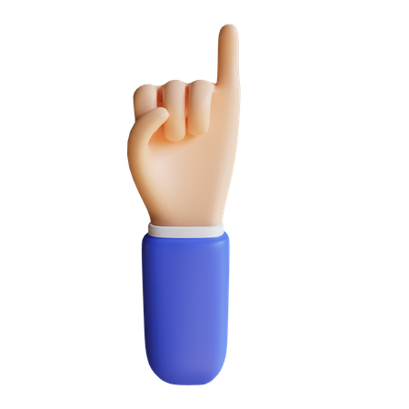 Prometer gesto com a mão  3D Illustration