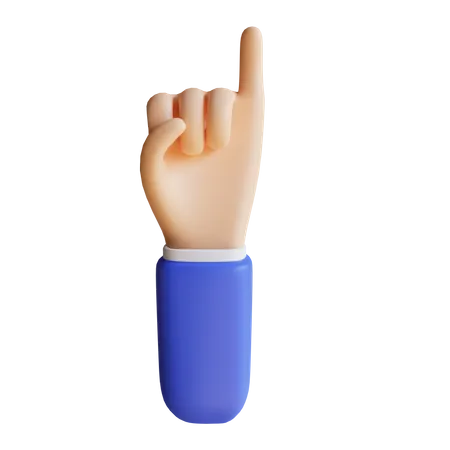 Promettre un geste de la main  3D Illustration