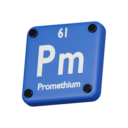 Promethium Element 3 D Icon 3D Icon
