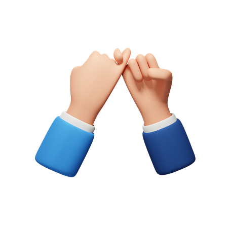 Promise Hand Gesture  3D Icon