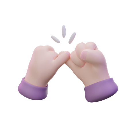 Promise Hand Gesture  3D Icon