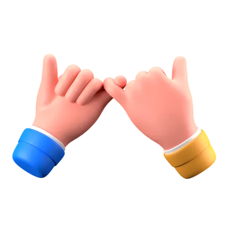 Promise Hand Gesture  3D Icon