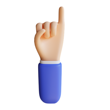 Promise Hand Gesture  3D Illustration