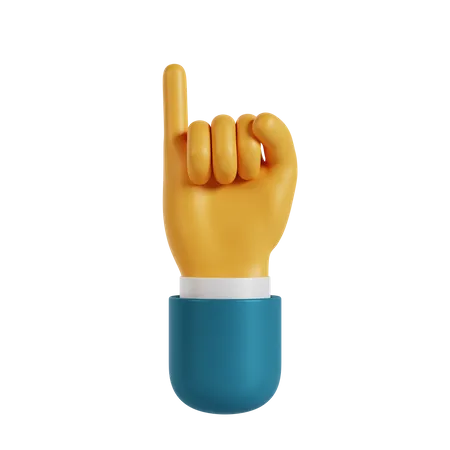 Promise Hand Gesture  3D Illustration