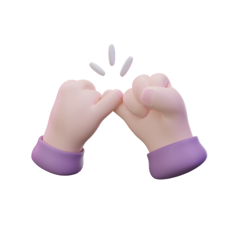 Promise Hand Gesture 3D Icon