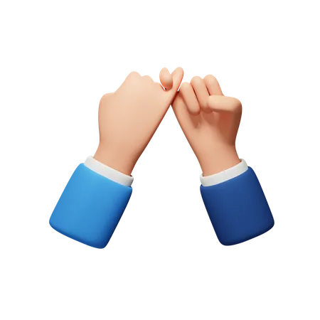 Promise Hand Gesture  3D Icon