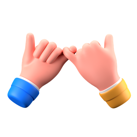 Promise Hand Gesture  3D Icon