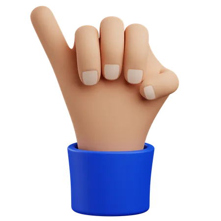 3 D Promise Hand Gesture With Isolated Background 3D Icon