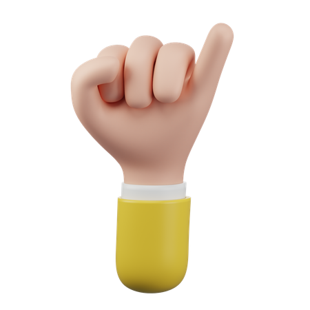 Promise Pingkie Hand Gesture  3D Icon