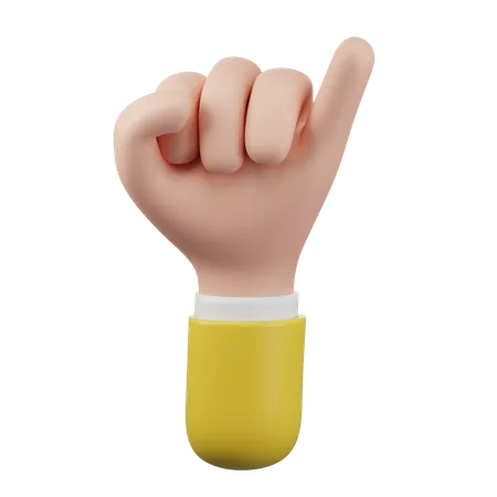 Promise Pingkie Hand Gesture  3D Icon