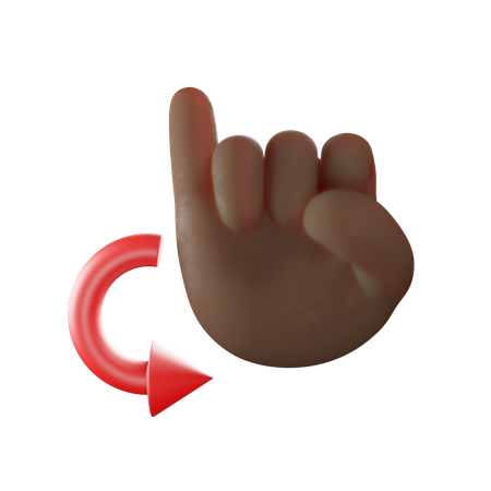 Promise Pinkie Hand Gesture  3D Illustration