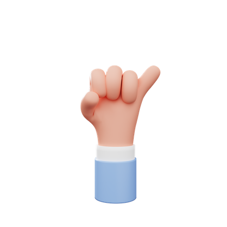 Promise Pinkie Hand Gesture 3D Illustration