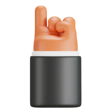 3 D Illustration With Hand Showing Promise Pinkie Hand Gesture 3D Icon