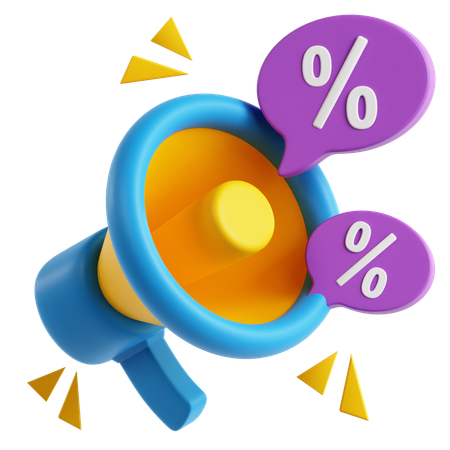 Promo Announcement  3D Icon