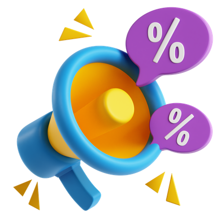Promo Announcement  3D Icon