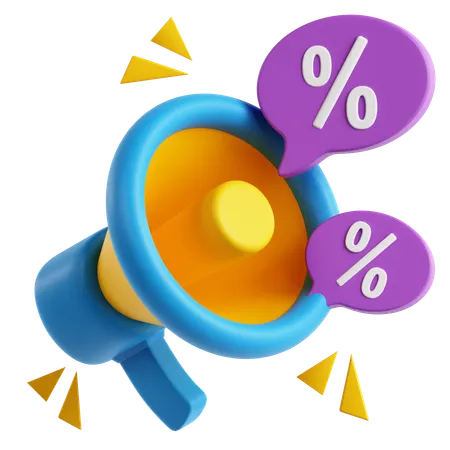 Promo Announcement  3D Icon