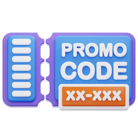 Promo Code  3D Icon