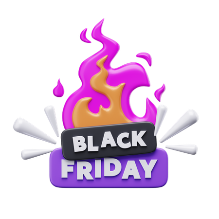 Promoção black friday  3D Icon