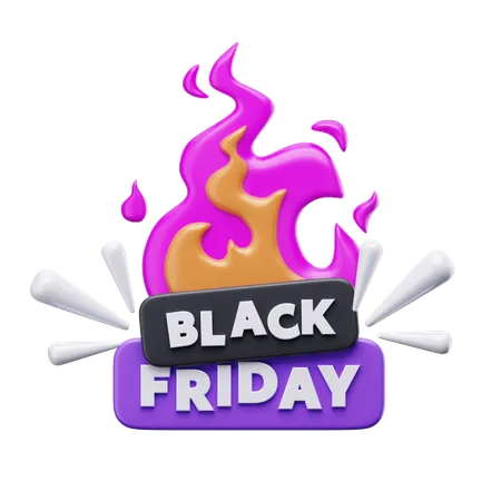 Promoção black friday  3D Icon