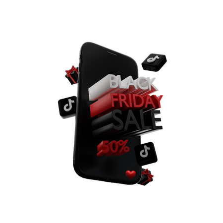 Promoção de sexta-feira negra  3D Icon