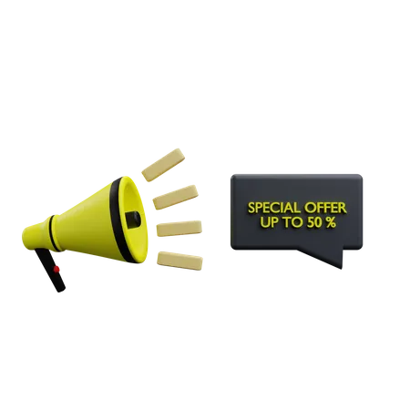 Promoção de oferta especial  3D Icon