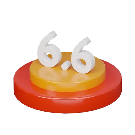 Promoción 6.6  3D Icon