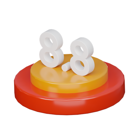 Promoción 8.8  3D Icon