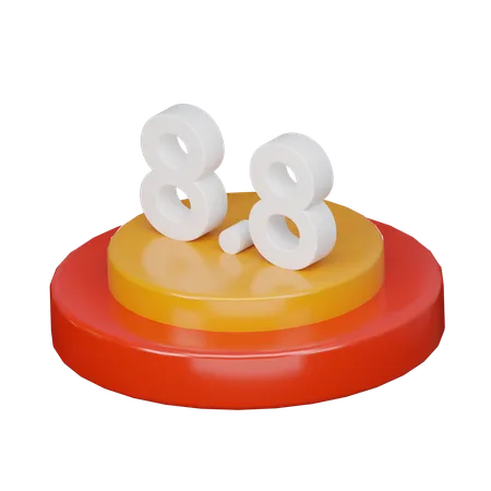 Promoción 8.8  3D Icon