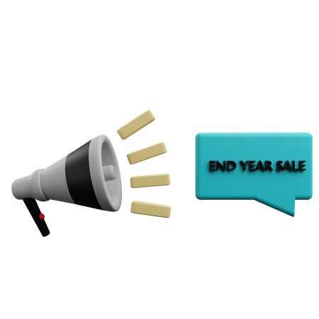 Promoción de venta de fin de año  3D Icon