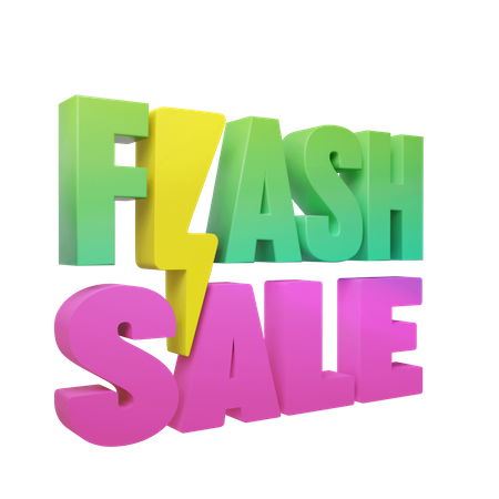 Promoción de venta flash  3D Icon