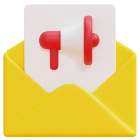 Promote Email  3D Icon
