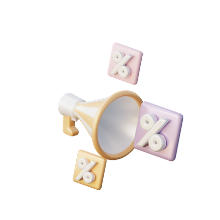 Promotion du mégaphone  3D Icon