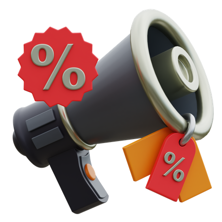 Promotion du mégaphone du vendredi noir  3D Icon