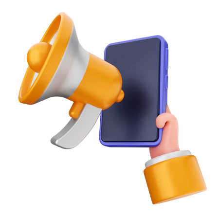 Mégaphone promotionnel  3D Icon