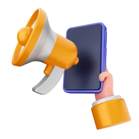 Mégaphone promotionnel  3D Icon