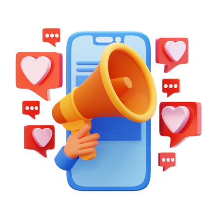 Promotion des médias sociaux  3D Icon