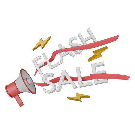 Promotion de vente flash  3D Illustration