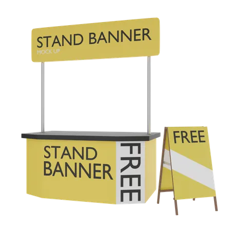 Promotional Stand  3D Icon