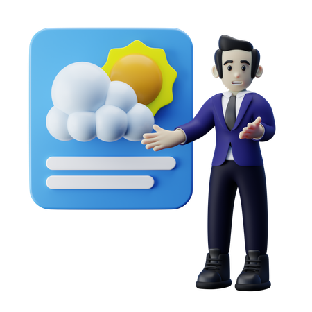 Pronóstico del tiempo  3D Icon