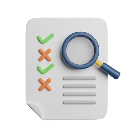 Proofreading Database List 3D Icon