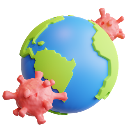 Propagação mundial do coronavírus 3D Icon