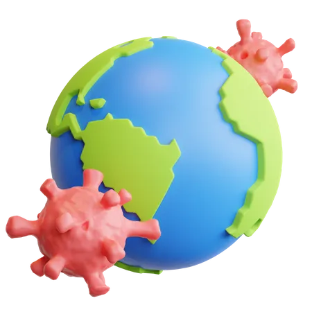 Propagação mundial do coronavírus  3D Illustration