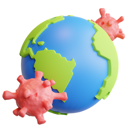 Propagación mundial del coronavirus  3D Illustration