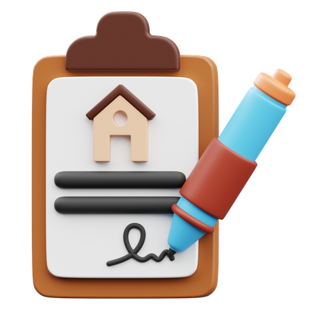 Property Agreement Form  3D Icon