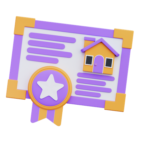 Property Certificate  3D Icon