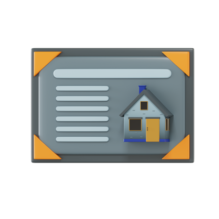 Property Certificate  3D Icon