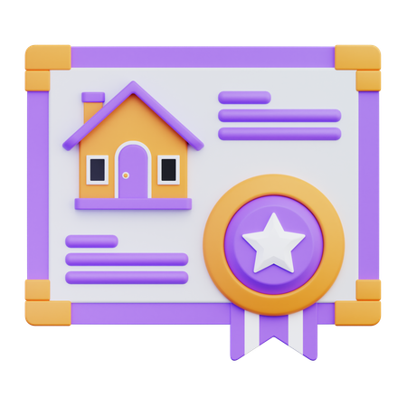 Property Certificate  3D Icon