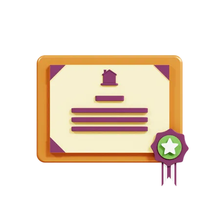 Property Certificate  3D Icon